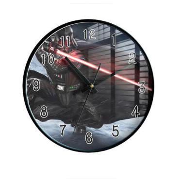 Imagem de Relógio de parede Darths Vaders Anime Silent Non Ticking 30cm - yiweis