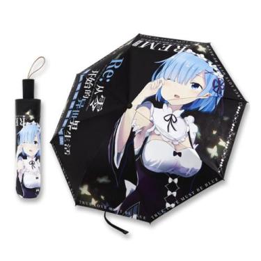 Imagem de Guarda-chuva Rem Rams Anime Strong à prova de vento, resistente a UV -