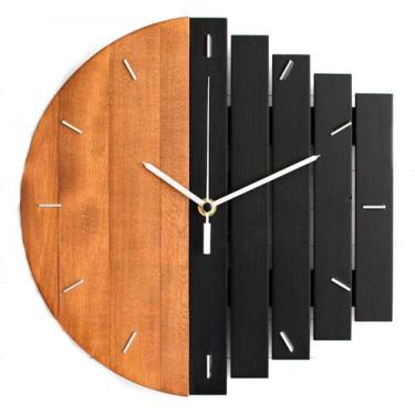 Imagem de Relógio de parede de estilo industrial abstrato silencioso de 30 cm de