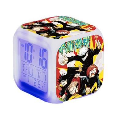 Imagem de Despertador digital LED Jujutsus Kaisens Square 8x8x8cm - yiweisai