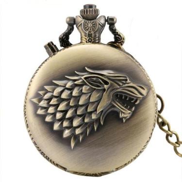 Imagem de Relógio de bolso Game of Thrones Wolf Head Anime Theme Quartz - yiweis