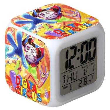 Imagem de Despertador digital LED Digitals Circuses Square 8x8x8cm - yiweisai