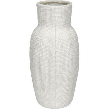 Imagem de VASO DECORATIVO ENFEITE CASA HOME&CO CERÂMICA 30x10x10cm MARFIM