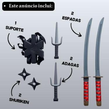 Imagem de Lâminas Cosplay Carnaval Deadpool De 7 Peças Festas Tamanho:ÚnicoCor:P