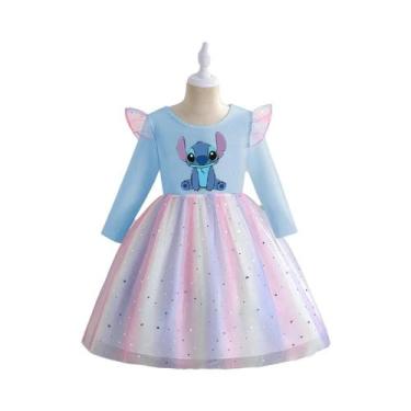 Imagem de Vestido De Princesa De Manga Comprida Para Meninas, Roupas Infantis Da