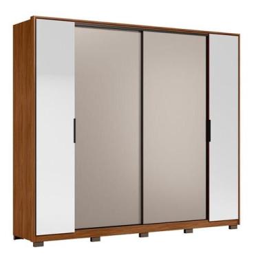 Imagem de Guarda Roupa Casal Laredo D44010KPE Nogueira Nude Prime TX Flex com Es