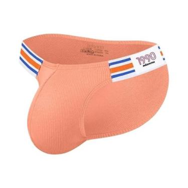 Imagem de Cuecas Masculinas De Algodão Listradas Azul Marinho, Modelo Biquíni De