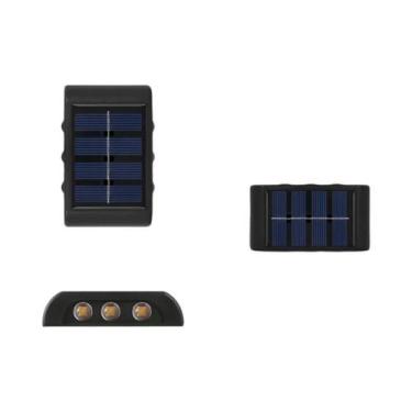 Imagem de Lâmpada De Parede Solar LED À Prova d'Água Para Exteriores Com Ilumina