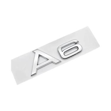 Imagem de Adesivo De Logo 3D Cromado Preto Para Audi A4 A5 A6 TFSI, Emblema Para