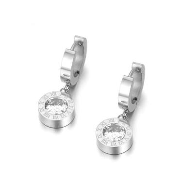 Imagem de Brinco Feminino  Loaker Moda Cubica  Aço 316l , Prateado