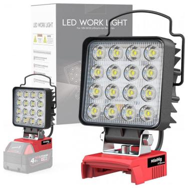 Imagem de Luz de trabalho LED MtiolHig 29W 2900 Lúmens Alimentada por Bateria Milwaukee 18V Não Inclusa
