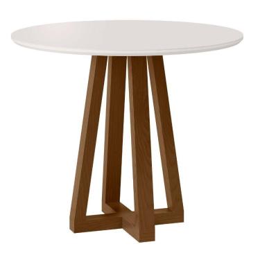 Imagem de Mesa de Jantar Livia Piccola Redonda - Tampo Laqueado, Madeira/ MDF - Sonetto