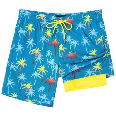 Imagem de Sunga SURF CUZ 7" com Forro Compressivo e Secagem Rápida Azul e Verde