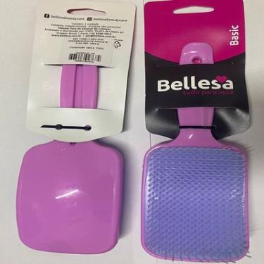 Imagem de Escova de Cabelo Desembaraçante Bellesa Cerdas de Silicone para Todos os Tipos de Cabelo