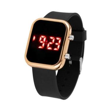 Imagem de Relógio Digital Esportivo Feminino Com Pulseira De Silicone Quadrada E