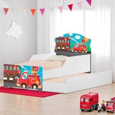 Imagem de Bi Cama Infantil 153cm X 79cm Kmcb Quartel D- Fogo