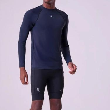 Imagem de Bermuda Masculina Corrida Alta Compressão 9 Bolsos Authen - Preto-Masculino