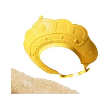 Imagem de Touca De Banho Ajustável Para Bebês, Proteção Para Ouvidos, Protetor D