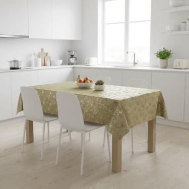 Imagem de Toalha De Mesa Metalizada Ouro Mod6160A Rolo 1,37x20,00m Vinil Pvc - P