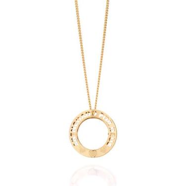 Imagem de Gargantilha Rommanel Abençoado Por Deus Banhada Ouro 531614 Cor:Dourad