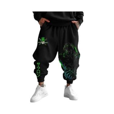 Imagem de Calças De Moletom Masculinas Roronoa Zoro ONE PIECE Anime, Calças Jogg