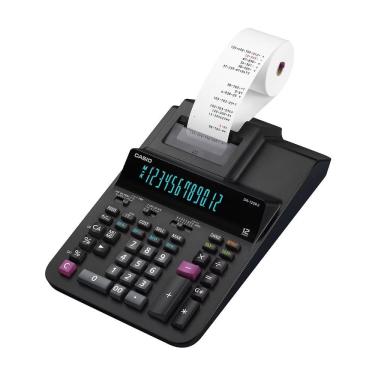 Imagem de Calculadora de Mesa com Impressora, Preta, DR-120RII-BK, CASIO