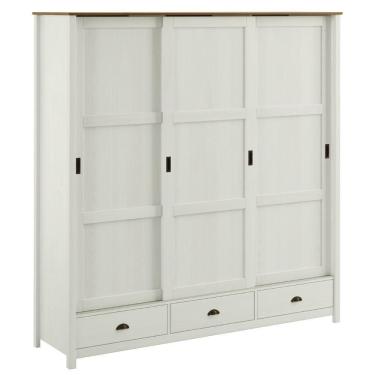 Imagem de Guarda Roupa Casal Madeira Macica Taeda 3 Portas De Correr 195 cm 9179 Festra