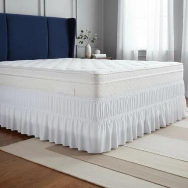 Imagem de Saia Para Cama Box Casal King Pronta Entrega - BELCAPAS, Branca