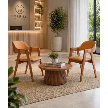 Imagem de Kit 2 Cadeiras Maciça Anatômico Braço Dália Luxo  Imperial