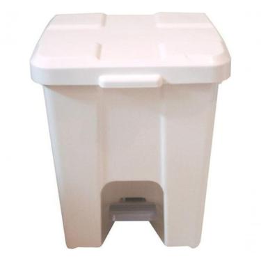 Imagem de Lixeira Cesto Quadrado 30L Polipropileno com Pedal e Aro para Fixação de Saco de Lixo B...