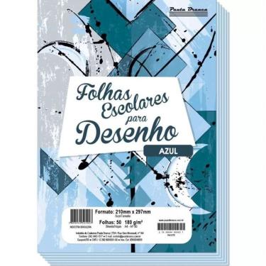 Imagem de Bloco Técnico A4 Pauta Branca 180G sem Pauta 210MM X 297MM com 50 Folhas Azul