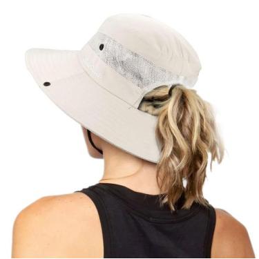 Imagem de Chapéu de sol INOGIH com proteção UV e aba larga dobrável para mulhere