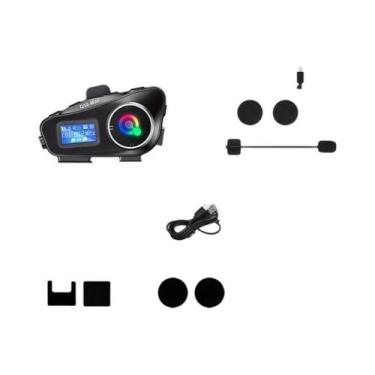 Imagem de Intercomunicador Bluetooth Para Capacete De Moto Com Display LCD Para 