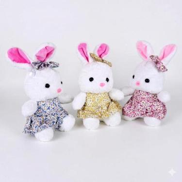 Imagem de Kit 3 Coelho de Páscoa Pelúcia Coelhinho Roupa Florida 30cm Cor:Sortid