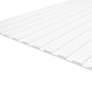 Imagem de Painel Parede Mdf 180cm Autocolante Modular para Cabeceira King ou Rack Tv Ripado Leve Branco