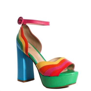 Imagem de Sandália Feminina Salto Bloco Zariff Casual-Feminino