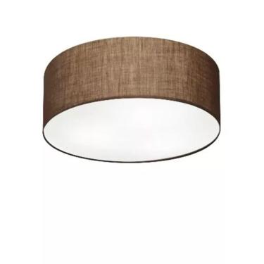 Imagem de Plafon de Teto Md-3005 de Sobrepor com Cúpula em Tecido Resistente à Maresia Café Vivare Brasil Iluminação