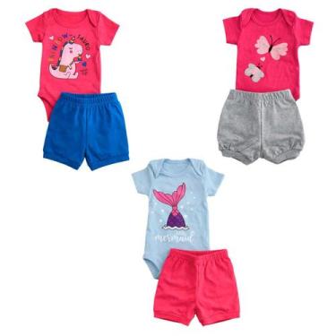 Imagem de Conjunto Bebê Menina 6 Peças Verão Algodão Modelo 3510 - Duda Lele, m