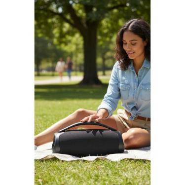 Imagem de Caixa Som Portátil Bluetooth Wi-Fi 80W Potente Preta - Congratulations