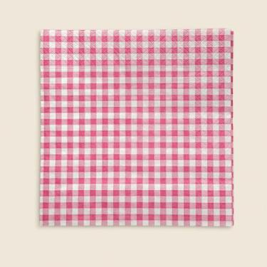 Imagem de Guardanapo Importando Vichy Papel Rosa 33x33 - ACASA - ACASA, Rosa