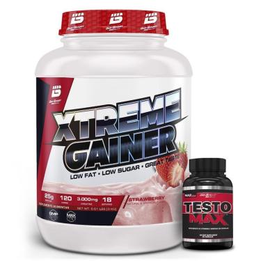 Imagem de Kit Whey Protein Xtreme Gainer 3Kg + Testosterona Testo Max 60 Tábs - Bio Sports USA-Un...