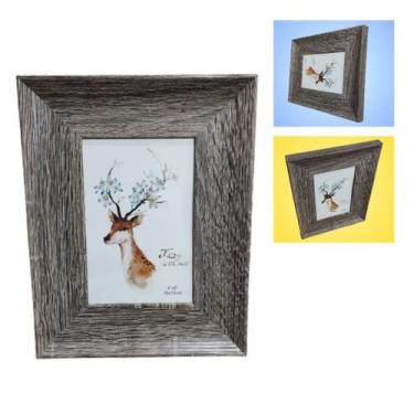 Imagem de Porta-retrato de madeira para foto 15 x 20cm - Decorshop, Marrom