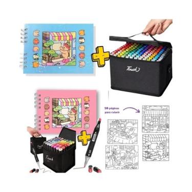 Imagem de Livro de Colorir ORIGINAL Bobbie Goods Capa Dura COM 80 Canetinhas Tou