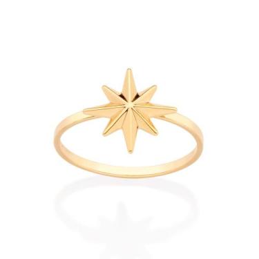Imagem de Anel estrela rosa dos ventos 18k  513346 Rommanel, Dourado, 20