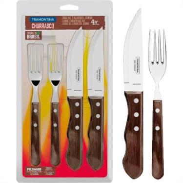 Imagem de Kit Churrasco Tramontina Jogo Talhares Com 4 Pecas - TRAMONTINA CUTELA
