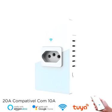 Imagem de Tomada Inteligente, 20A, Painel de Vidro Temperado, Compatível Com Ale