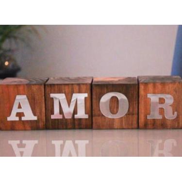 Imagem de Cubo de Madeira Amor - Soletrando Oficial 