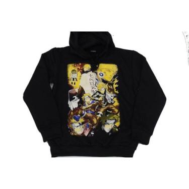 Imagem de Moletom Naruto Blusa de Frio Preta Unissex Anime HCD478 BRC - Belos Pe