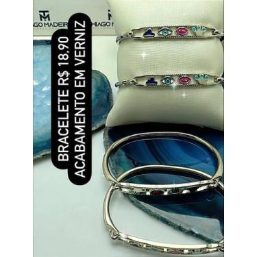 Imagem de Bracelete Top - 01 Unidade - Níquel Branco com Acabamento em Verniz Pr