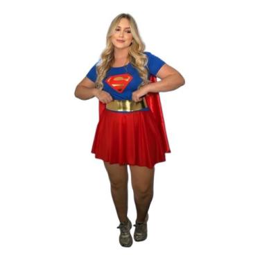 Imagem de Fantasia Super Girl Confraternizações Pré-wedding Festas Dtf - NoBrand